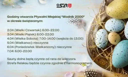 Informacja o funkcjonowaniu pływalni