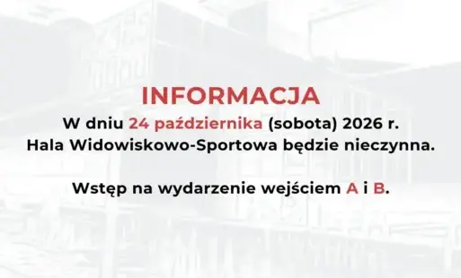 Informacja o funkcjonowaniu hali