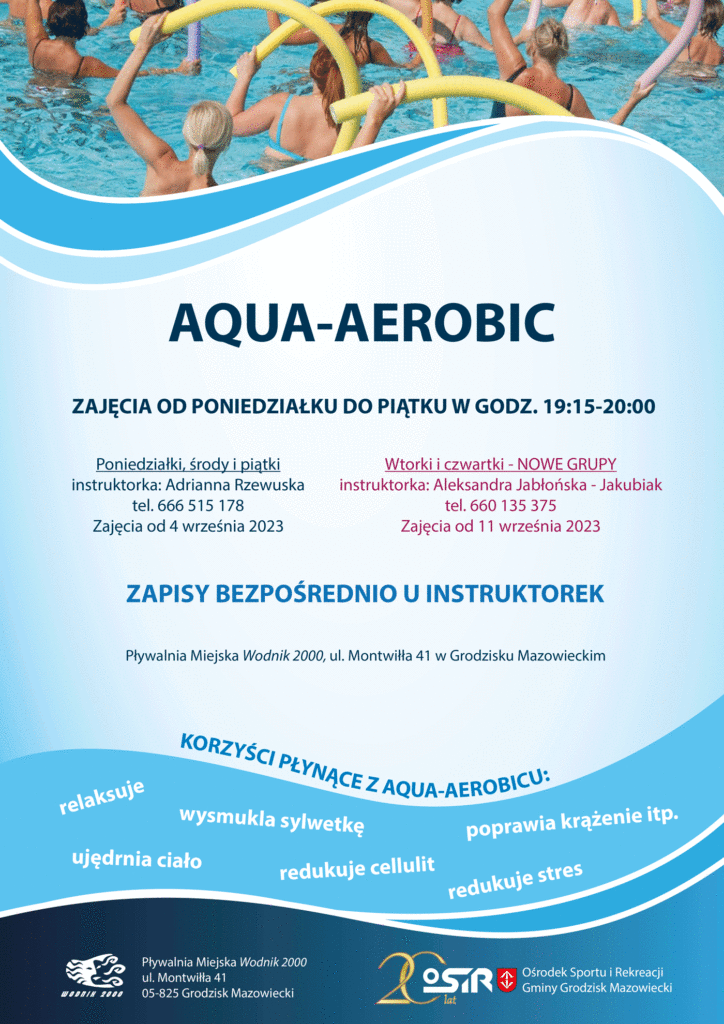 AQUA-AEROBIC - Pływalnia Miejska "Wodnik 2000" w Grodzisku Mazowieckim