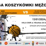 III liga koszykówki mężczyzn: GKK Grodzisk Mazowiecki vs. KS Legion Legionowo – godz. 18:30, Grodziska Hala Sportowa (ul. Westfala 3a)