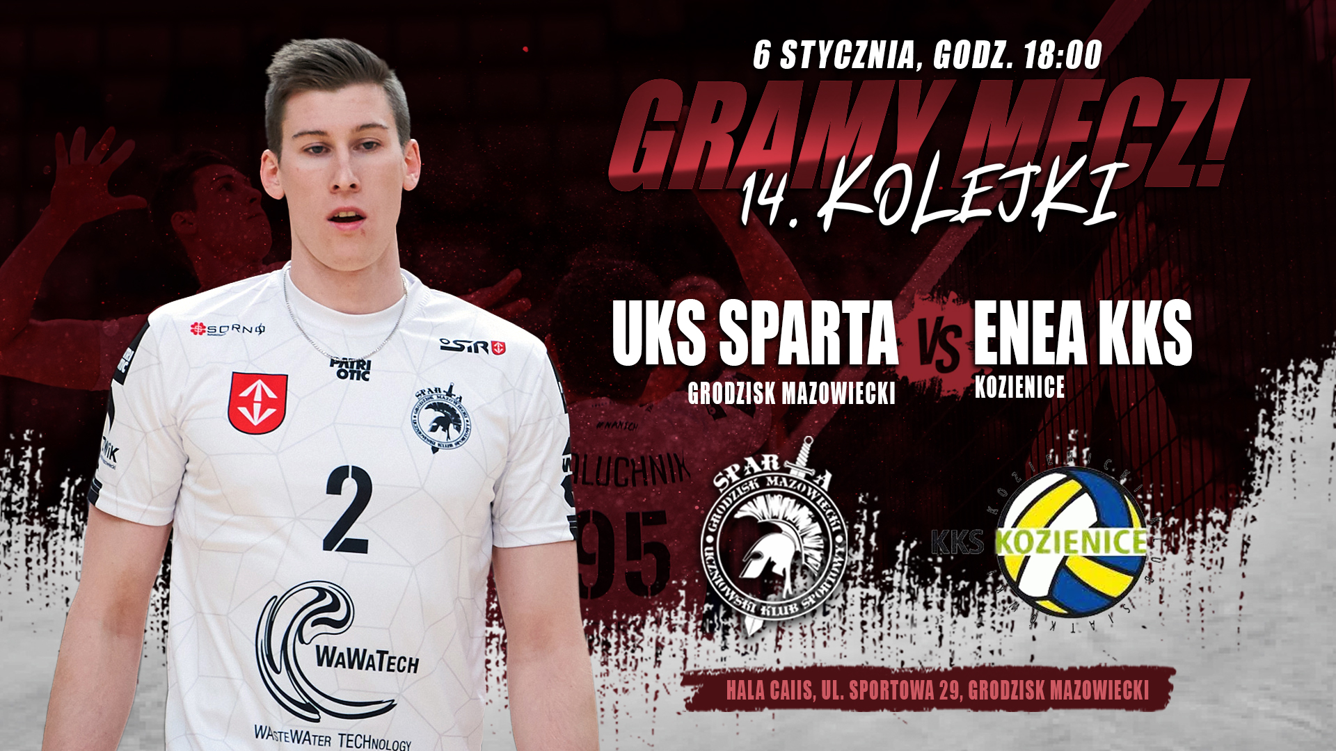 II liga piłki siatkowej mężczyzn: UKS Sparta Grodzisk Mazowiecki vs. Enea KKS Kozienice - godz. 18:00, Hala Widowiskowo-Sportowa CAiIS